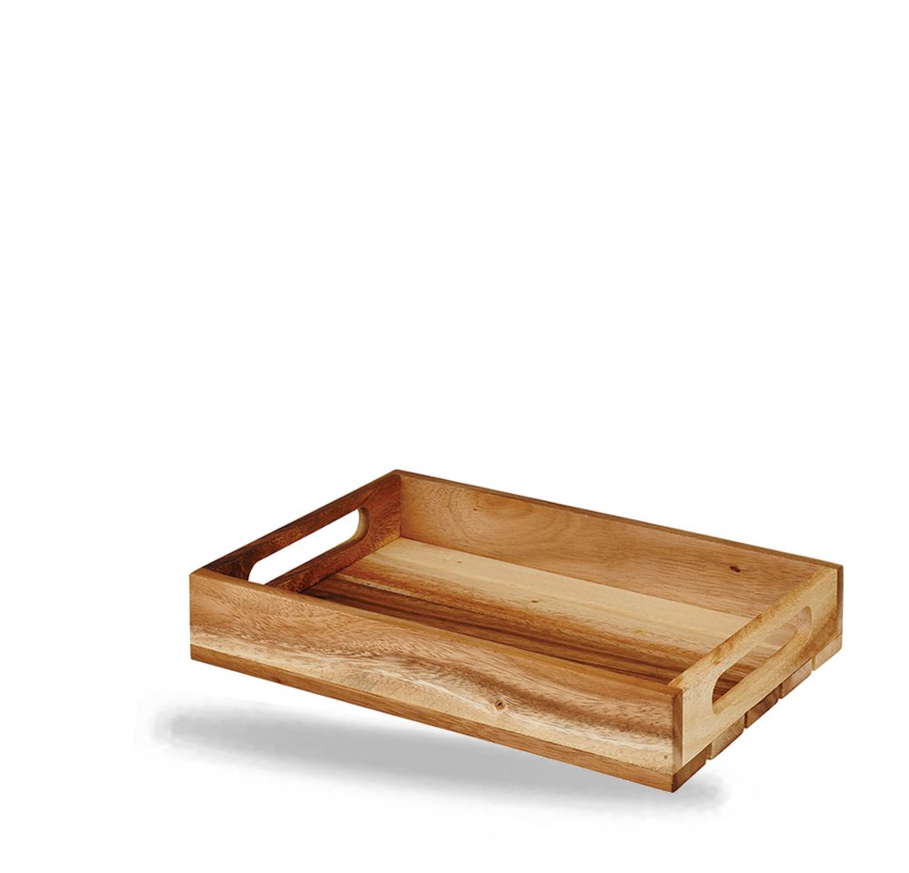 Churchill Tablett Buffetscape Wood Natur 30X20X4,8Cm Holzbox, 4 Stück, Holz von Churchill