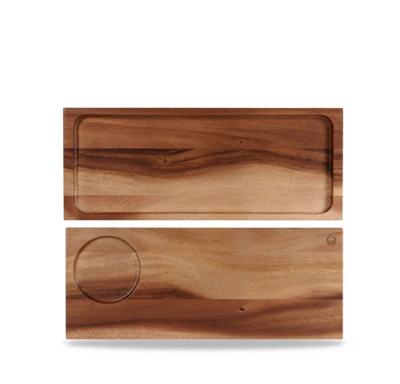 Churchill Tablett Rustikales Akazienholz Rechteckige Holzbretter, 4 Stück, Holz von Churchill