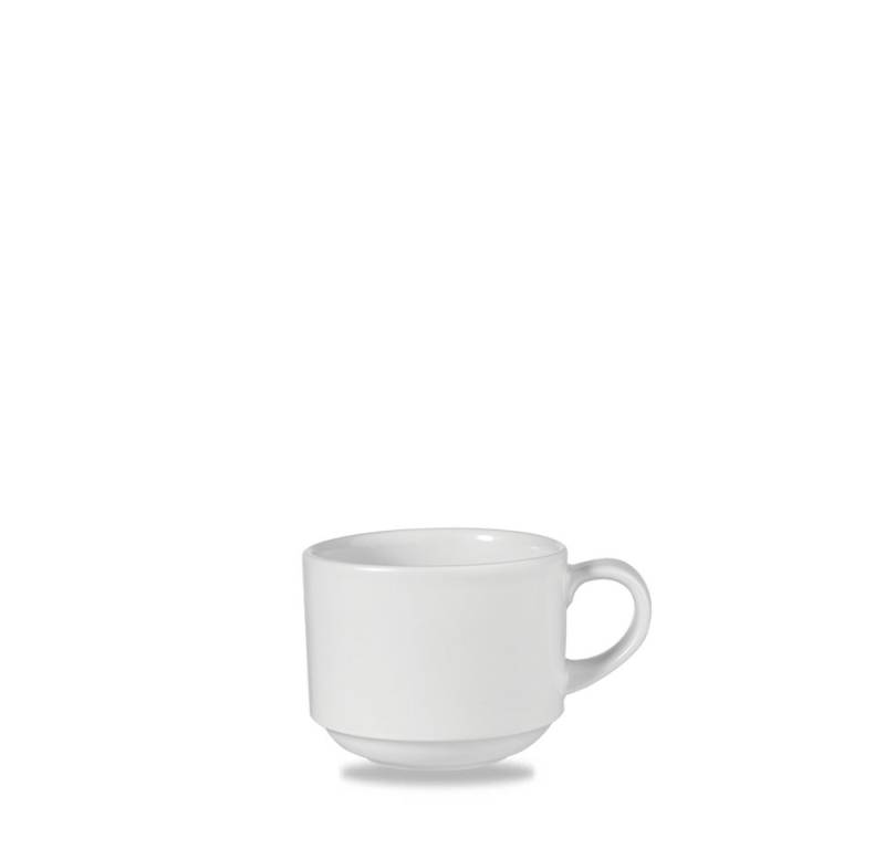 Churchill Tasse Super Vitrified Profil Weiße Profil Kaffeetasse 22Cl, Porzellan von Churchill