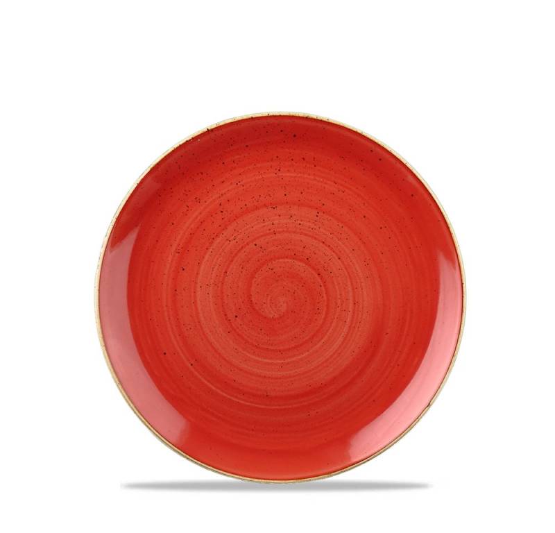 Churchill Teller Super Vitrified Stonecast Berry Red Flache Coup Teller, 16,5 von Churchill