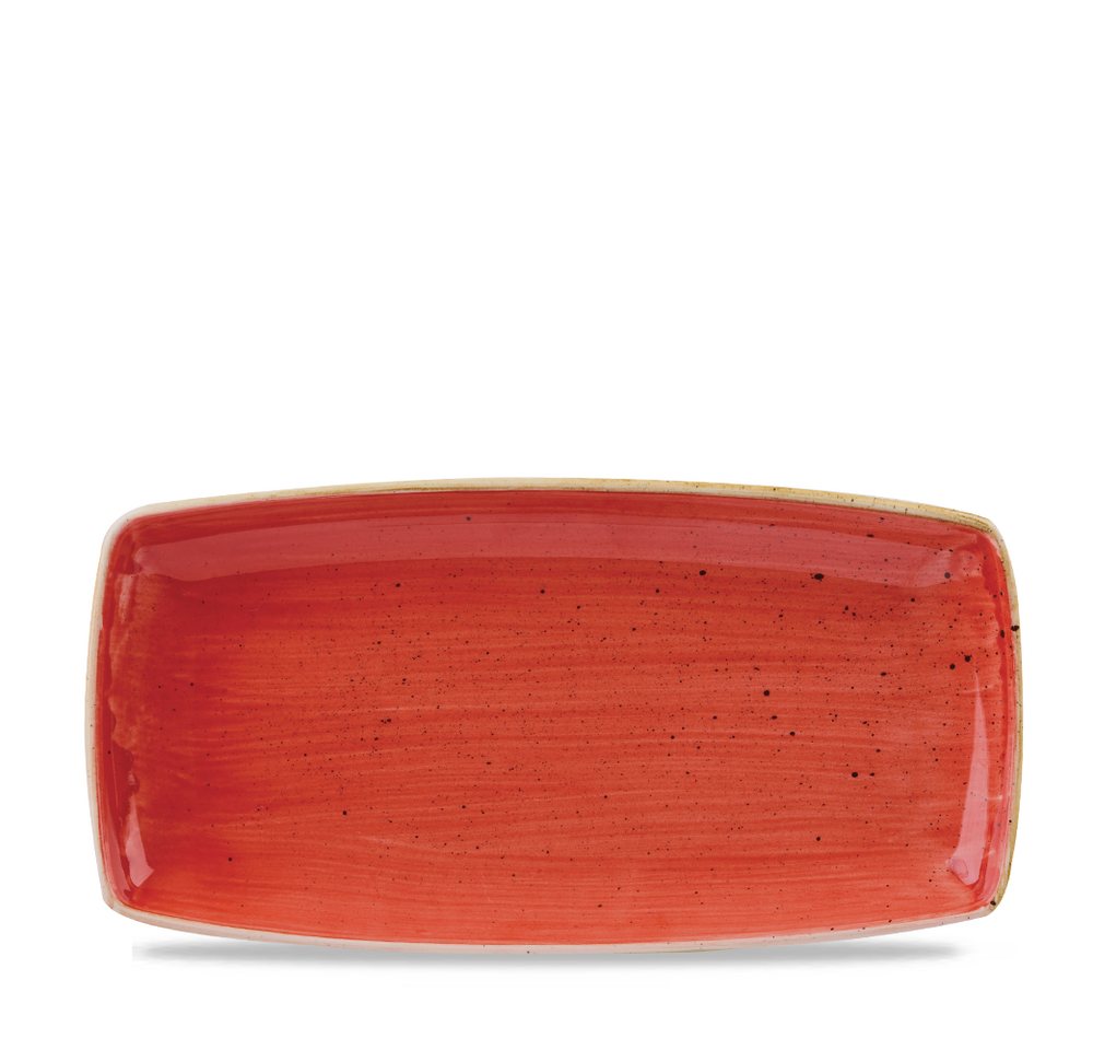 Churchill Teller Super Vitrified Stonecast Berry Red Oblong Platte 34,5cm, 6 von Churchill