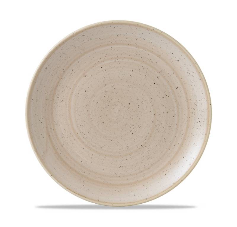 Churchill Teller Super Vitrified Stonecast Nutmeg Cream Flache Coup Teller von Churchill