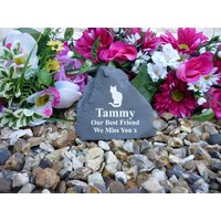 Cat Memorial - Small Rock | Stone Effect Personalised Weatherproof von ChurchyardAngels