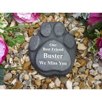 Personalised Paw Print | Stone Effect - Pet Memorial Weatherproof von ChurchyardAngels