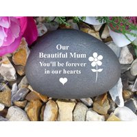 Personalised Pebble - Memorial Weatherproof Daisy von ChurchyardAngels