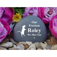 Personalised Pebble | Stone Effect - Pet Memorial Weatherproof Freestanding Rat von ChurchyardAngels