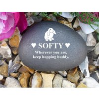 Personalised Pebble | Stone Effect - Pet Memorial Weatherproof Rabbit von ChurchyardAngels