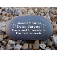 Personalised Pebble | Stone Effect - Weatherproof Medium Lily von ChurchyardAngels
