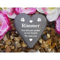 Pet Memorial - Heart Weatherproof Personalised Dog Designs von ChurchyardAngels