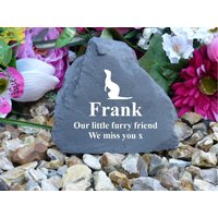 Pet Memorial - Small Rock | Stone Effect Personalilsed Weatherproof Ferret von ChurchyardAngels