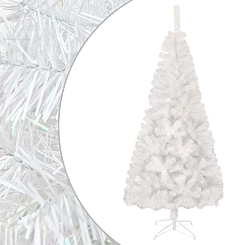 Chusui Künstlicher Weihnachtsbaum Schillernde Spitzen, Christmas Tree, Tannenbaum Künstlich, Tannenbaum Dekoration, Christbaum, Kunstbaum, Weiß 240 cm PVC von Chusui