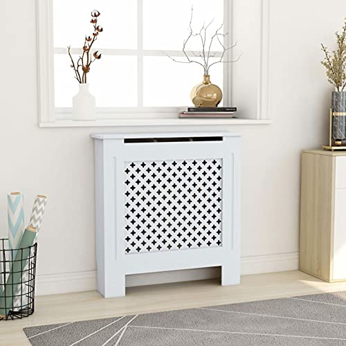 Chusui MDF Heizkörperverkleidung, Heizkörperabdeckung, Heizung Verkleidung, Radiator Cover, Verkleidung Heizkörper, Heizungsabdeckung, Weiß 78 cm von Chusui