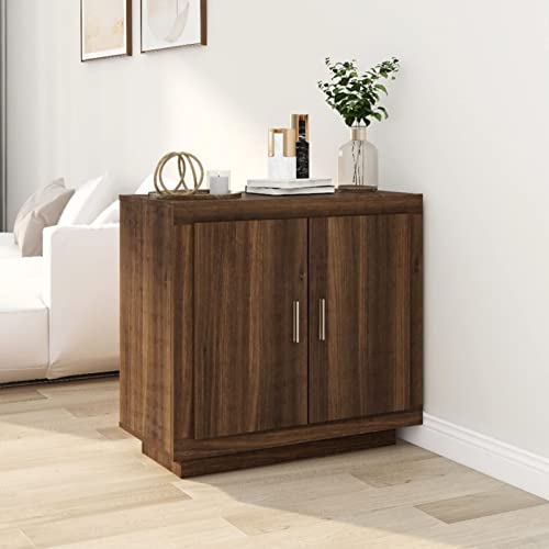 Chusui Sideboard, Schlafzimmer Kommode, Komodenschrank, Küchenschrank, Commode, Flurkommode, Schrank, Schlafzimmerkommode, Braun Eiche 80x40x75 cm Holzwerkstoff von Chusui