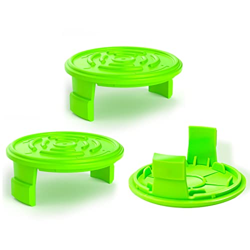 Chway 3 Stück Trimmer-Abdeckkappen, kompatibel mit Greenworks Dual Line Rasentrimmer, Modell #2101602, Ersatz-Teil für Rasentrimmer (Kappenmodell: 2958002) von Chway