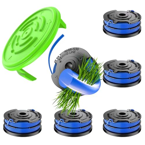 Unkrautfresser, kompatibel mit Kobalt 40 V schnurlosem Rasentrimmer KST 120X, KST 120X-06, 0,065 Zoll Dual Blue Round Line, Ersatz-Trimmerspulen und Kappe, 6 Spulen und 1 Kappe, 6 Spulen und 1 Kappe, Unkrautfresser, kompatibel mit Kobalt 40 V schnurlosem Rasentrimmer KST 120X, KST 120X-06, 0,065 Zoll Dual Blue Round Line, Ersatz-Trimmerspulen und Kappe, 6 Spulen und 1 Kappe, 6 Spulen und 1 Kappe, von Chway