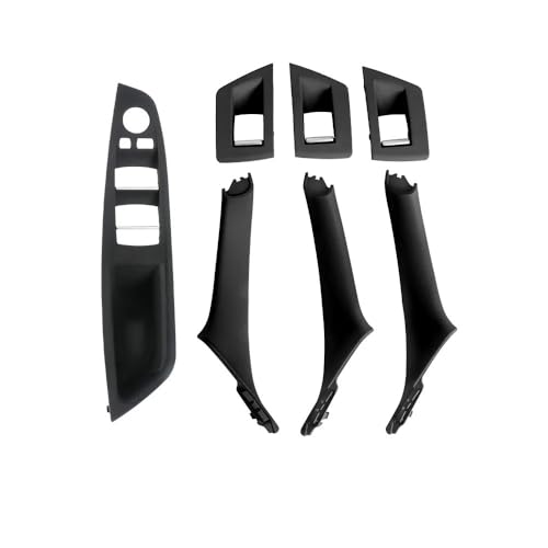 Chwqfuhf Autoinnentürgriffe Innentürgriff Für 5 Series F10 F18 523 525 528 LHD RHD Auto Innentürgriff Pull Cover Trim 1 Set 7PCS Auto Türgriff Innentürgriffe(LHD Black) von Chwqfuhf