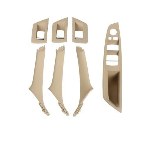 Chwqfuhf Autoinnentürgriffe Innentürgriff Für 5 Series F10 F18 523 525 528 LHD RHD Auto Innentürgriff Pull Cover Trim 1 Set 7PCS Auto Türgriff Innentürgriffe(RHD Beige) von Chwqfuhf