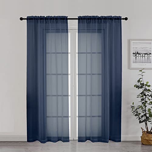 Chyhomenyc Durchsichtige Vorhänge, 183 cm Länge, 2 Stück, Voile-Vorhänge für Wohnzimmer, Schlafzimmer, Fensterbehandlungen, halbtransparente Vorhänge für Hof, Terrasse, Villa, Salon, 106 x 183 cm, Chyhomenyc Durchsichtige Vorhänge, 183 cm Länge, 2 Stück, Voile-Vorhänge für Wohnzimmer, Schlafzimmer, Fensterbehandlungen, halbtransparente Vorhänge für Hof, Terrasse, Villa, Salon, 106 x 183 cm, von Chyhomenyc