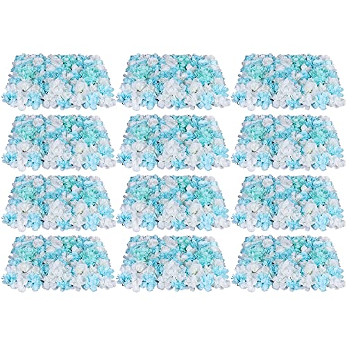 Chynalys 12 Stück Künstliche Pflanzen Wand 40X60cm wasserdicht künstliche Mattenpaneel Pflanzenwand, Sichtschutz Wandbegrünung Dekorative Zäune für Balkon Gartenzaun Dekorative Zäune (azurblau) Chynalys 12 Stück Künstliche Pflanzen Wand 40X60cm wasserdicht künstliche Mattenpaneel Pflanzenwand, Sichtschutz Wandbegrünung Dekorative Zäune für Balkon Gartenzaun Dekorative Zäune (azurblau) von Chynalys