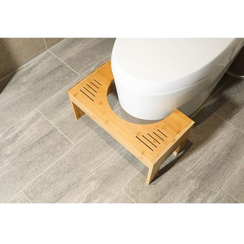 Toilettenhocker Erwachsene, Toilettenhocker WC-Hocker aus Bambus toilettenhocker holz, Tragbar 7-9inch Toilettenstuhl Toilettenhilfe Kackhocker für Menschen Verstopfung, Blähungen zu entlasten von Chynalys