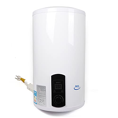 Wandspeicher Elektrischer Tank-Wassererhitzer, Warmwasserbereiter, Untertischboiler Elektro Warmwasserspeicher Boiler Elektrospeicher Wassererhitzer mit Temperaturanzeige (80L) von Chynalys