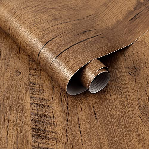 CiCiwind 60cm X 500cm Klebefolie Braun Holz Eiche Selbstklebende Tapete Natur Holzoptik Möbelfolie Selbstklebend Zimmer Schrank Wand Küchen Tisch Vinyl Folie von CiCiwind