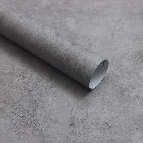 CiCiwind Betonoptik Selbstklebende Tapete 40×300cm Grau Klebefolie Betonoptik verdicken Vinyl Möbelfolie Zementmuster Selbstklebend Wandverkleidung für Wohnzimmer Schlafzimmer Küche Wand Möbel Dekor von CiCiwind