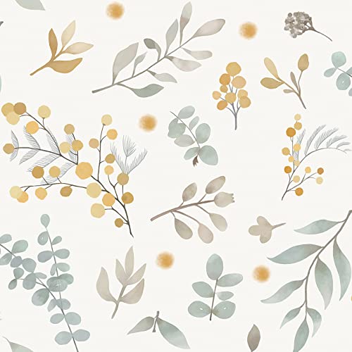 CiCiwind Blumen Tapete Selbstklebende 39×500cm Beige Tapete Verdicken Vinyl Klebefolie Wasserdicht Möbelfolie Selbstklebende Wohnzimmer Schlafzimmer Wand Schränke Möbel Dekorative Folie von CiCiwind