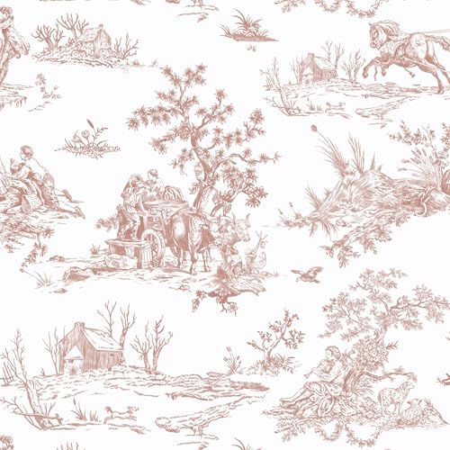 CiCiwind Selbstklebende Tapete 44×300cm Rosa Blumen Tapeten Wasserdicht Möbelfolie Selbstklebend Vintage Klebefolie Weiß Wandtapete Verdicken Wand Schränke Möbel Vinyl Folie von CiCiwind