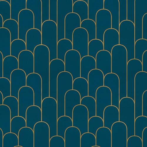 CiCiwind Selbstklebende Tapete Geometrische 44CM×20M Gold und Türkis Streifen Tapeten Möbelfolie Selbstklebend Wasserfest Klebefolie für Wand Möbel CiCiwind Selbstklebende Tapete Geometrische 44CM×20M Gold und Türkis Streifen Tapeten Möbelfolie Selbstklebend Wasserfest Klebefolie für Wand Möbel von CiCiwind