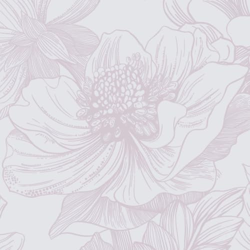 CiCiwind Selbstklebende Tapete Rosa Blumen Tapete 44CM×10M Wasserdichtes Möbelfolie Selbstklebend Vinyl Abnehmbar Klebefolie Blumen für Wand Schränke Möbel Dekor von CiCiwind