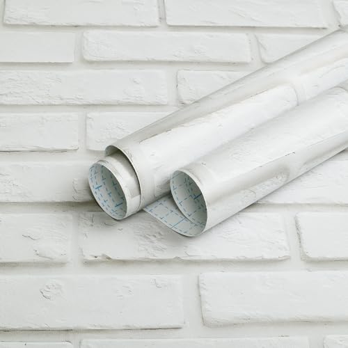 CiCiwind Weiß Steinoptik Tapete Selbstklebende 41CM×10M Eindicken Vinyl Klebefolie Ziegeltapete 3D Wandverkleidung Selbstklebend Wasserdicht Wohnzimmer Schlafzimmer Küche Möbelfolie Selbstklebend von CiCiwind