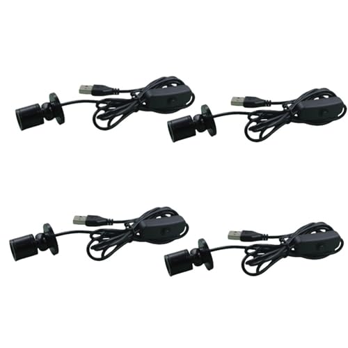 CiCixixi 4 Stück Dimmbare Mini-Strahler, USB-betriebenes Kunstlicht, Verstellbare Mini-LED-Akzentlichter, Schrankstrahler, 5 V For Showcase Jewelry Cabinet Porch(Weißes Licht 6000K) von CiCixixi