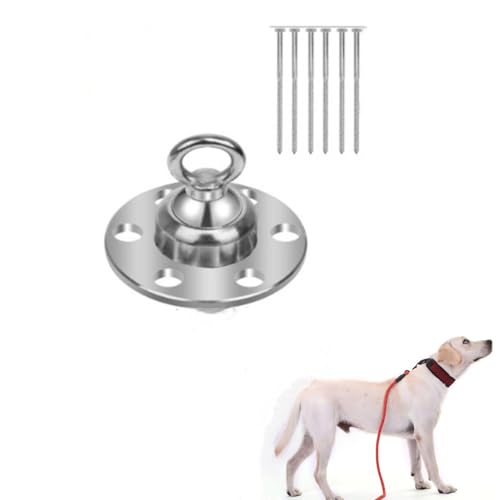 CiCixixi Hund Anlegepflöcke 360°Grad Hundeanker, Bodenanker für Hunde Abnehmbar, Edestahl Hundepfahl Nicht inkl. Hundeleine, Hund Bodenanker Erdanker für Outdoor Garten von CiCixixi