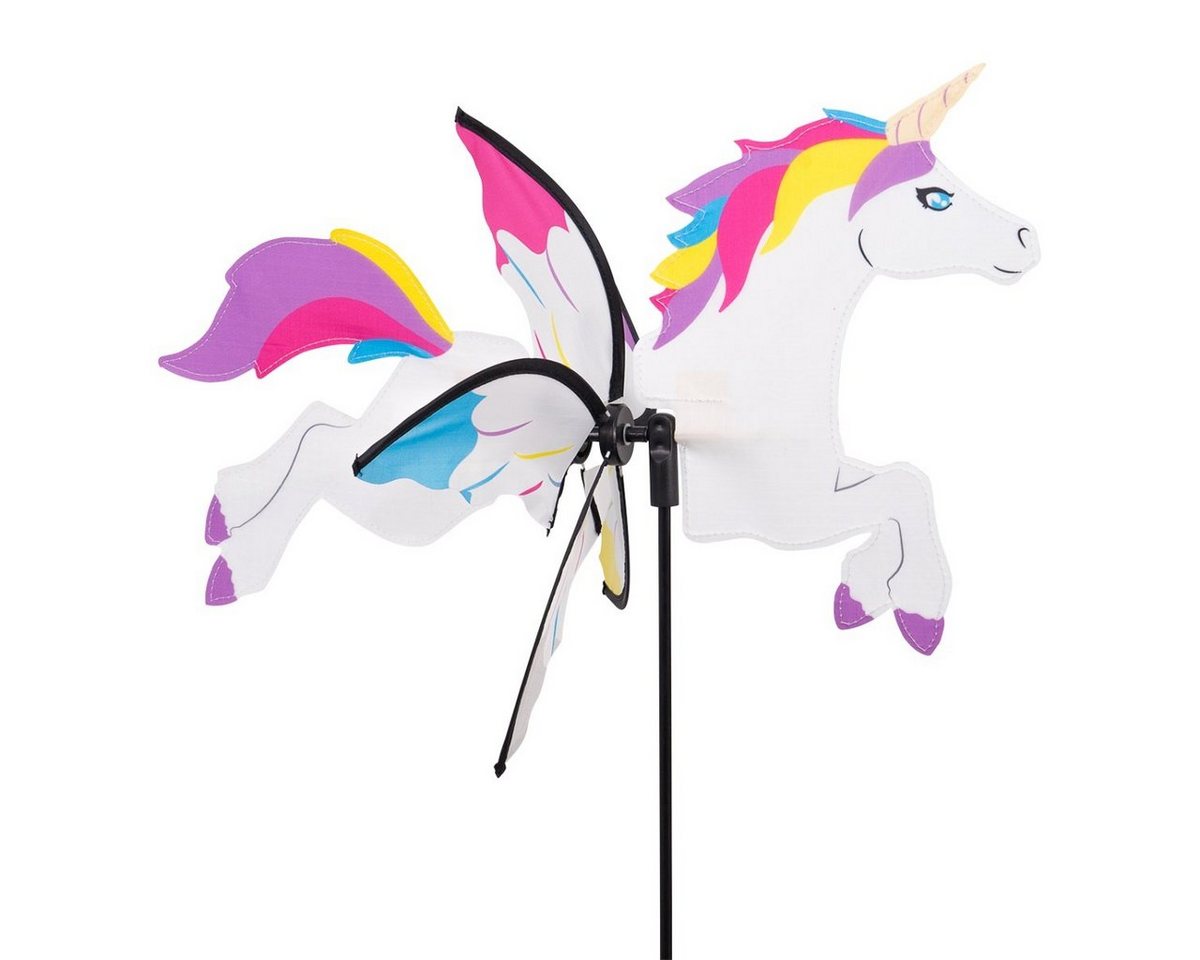 CiM Windspiel Petite UNICORN, Ø31x41x90cm - 2in1 Windrad mit Standstab oder Mobile mit Hängeset von CiM