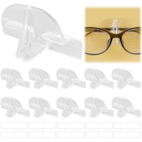 10 Stk Brillenhalter Wand, Brillenablage Sonnenbrillen Aufbewahrung, Gläser Aufbewahrung Zum Aufhängen, Selbstklebender Wandmontierter Brillenhalter, Kreativer Nasenform-Brillenständer für Zuhause von CiShow