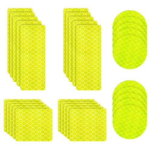 30Stk Warnung Reflektierende Aufkleber, Sicherheit Warnband, Wasserdicht Reflektor Aufkleber, Selbstklebend Sicherheit Reflektorband, Auto Nacht Klebeband für Fahrrad, Rucksack, Kinderwagen（3 Formen） von CiShow