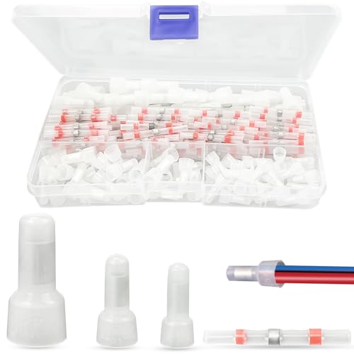 90 Stk CE1, CE2, CE5 Kabelverbinder Crimpkappe, 100 Stk AWG22-18 Kabel-Endverbinder, Quetschverbinder Endkappe Nylon, Nylon Quetschverbinder Set, Geschlossenen Ende Crimp-Kabel-Anschlussklemme von CiShow