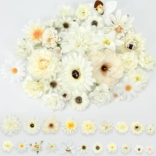 CiShow 30 STK Künstliche Blumenköpfe, Kunstblumen Köpfe, Blumen zum Basteln, Mini Deko Künstliche Blumen, Gänseblümchen Pfingstrosen Blumenköpfe, Seidenblumen Köpfe für Hochzeiten, Party, Home Deko CiShow 30 STK Künstliche Blumenköpfe, Kunstblumen Köpfe, Blumen zum Basteln, Mini Deko Künstliche Blumen, Gänseblümchen Pfingstrosen Blumenköpfe, Seidenblumen Köpfe für Hochzeiten, Party, Home Deko von CiShow
