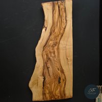 Elegant Olive Wood Board - Unique Natural Shelf For Diy Projects, Handmade Decor | 41x17x1.5cm von CiToCollective