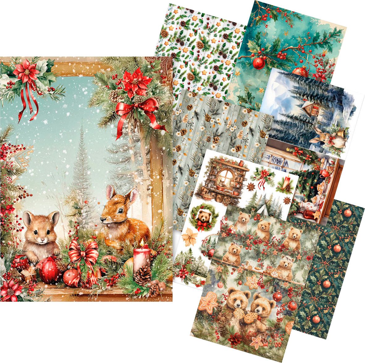 Ciao Bella Seidenpapier Cosy Christmas, DIN A5, 8er-Set Ciao Bella Seidenpapier Cosy Christmas, DIN A5, 8er-Set von Ciao Bella