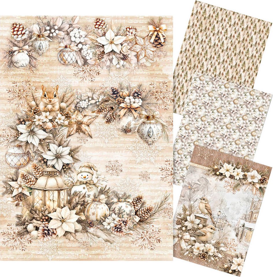 Ciao Bella Seidenpapier Winter Season, DIN A4, 4er-Set Ciao Bella Seidenpapier Winter Season, DIN A4, 4er-Set von Ciao Bella