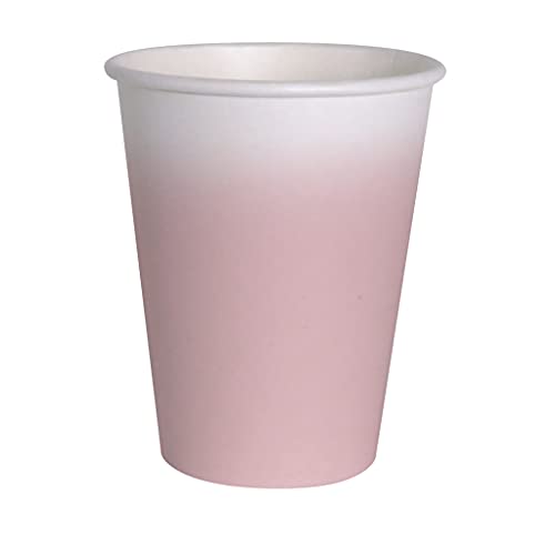 Ciao - Kompostierbare FSC-Pappbecher (250 ml), 8 Stück, Pastellrosa, weiß, 34804 von Ciao