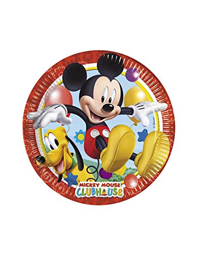 Procos 81840 Mickey Mouse Club House Pappteller, Ø20 cm, Mehrfarbig, 8 Stück von Ciao