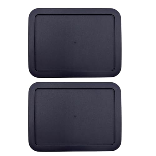 CIBI Deckel für Frischhaltedosen (3 Tassen, schwarz, 2 Stück), kompatibel mit Pyrex 7210-PC Glasbehältern, spülmaschinen- und mikrowellengeeignet, Ersatzdeckel von Cibi