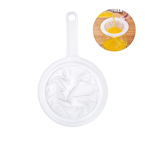 CiciIng Ultrafeines Trichterfilte, Feines Sieb für Saft Milch Sojamilch Kaffee, 200 Mesh Haarsieb Küche, Nylon Sieb Mit Griff, Weiß, 23.5cm x 14.5cm CiciIng Ultrafeines Trichterfilte, Feines Sieb für Saft Milch Sojamilch Kaffee, 200 Mesh Haarsieb Küche, Nylon Sieb Mit Griff, Weiß, 23.5cm x 14.5cm von CiciIng