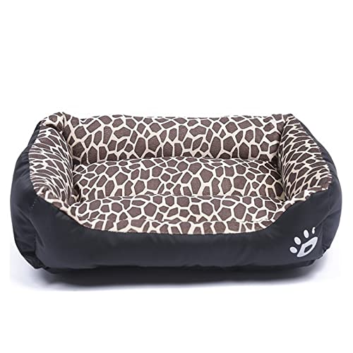 Bett für Hunde und Katzen kleiner Rassen, Schlafkissen für Hunde, weiches und waschbares Sofa, für Katzen, Leopardenmuster, Größe XL von Cicilin