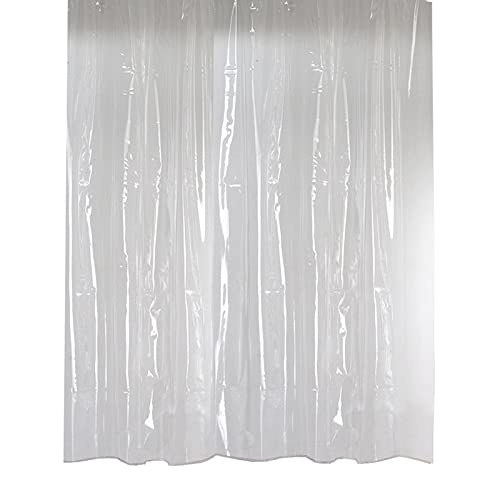 Cicilin Duschvorhang, PEVA, wasserdicht, kein chemischer Geruch und schimmelresistent, für Badezimmer, 90 x 180 cm, transparent von Cicilin