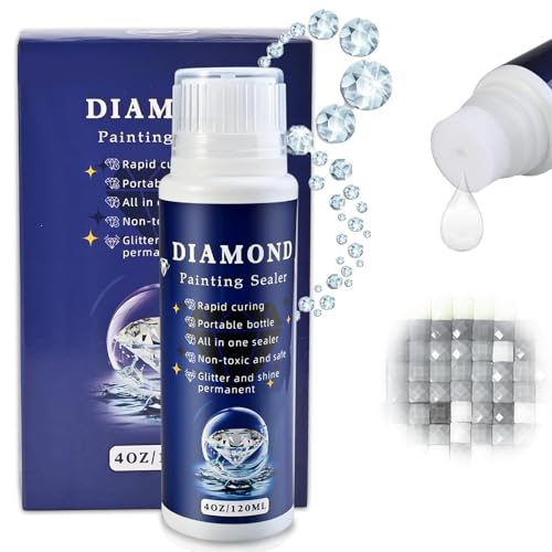 Cieex Diamond Painting Versiegelung, Diamond Painting Zubehör, Diamond Painting Kleber für glitzernde Bilder & Versiegelung von Diamanten, Durchsichtig(120 ml) von Cieex