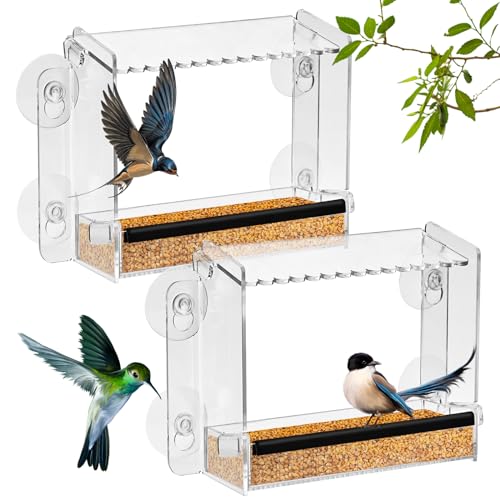 Cieex Fenster Futterhaus für Vögel, Vogelhaus Fenster aus Acryl, Vogelfutterhaus mit 4 extra starken Saugnäpfe, Transparent Futterspender für Wildvögel Cieex Fenster Futterhaus für Vögel, Vogelhaus Fenster aus Acryl, Vogelfutterhaus mit 4 extra starken Saugnäpfe, Transparent Futterspender für Wildvögel von Cieex